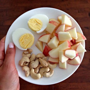 Apple fast and eggs! Perfect combination.